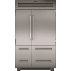 48 Inch Counter Depth Built-In Side by Side Smart Refrigerator - 48 Inch PRO Refrigerator/Freezer in Stainless Steel Door view