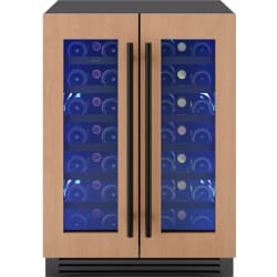 24 Inch Panel Ready Freestanding/Built-In Undercounter French Door Dual Zone Wine Cooler  - 24 Inch Panel Ready Freestanding/Built-In Undercounter French Door Dual Zone Wine Cooler view