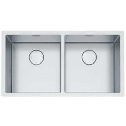36 Inch Undermount Double Bowl Stainless Steel Sink, 16-Gauge, Reveal Accessory Ledge, Drain Cover and Deep Capacity Bowl - 35-1/2 Inch Undermount Double Bowl Stainless Steel Sink view