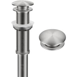 Bathroom Sink Pop-Up Drain - Pop-Up Drain for Bathroom Sink with Extended Thread without Overflow in Spot-Free Stainless Steel view