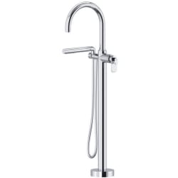 Thermostatic Single Hole Floor Mount Tub Filler Trim  - Arca™ Thermostatic Single Hole Floor Mount Tub Filler Trim in Chrome view