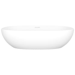 13 Inch Oval Vessel Bathroom Sink  - 13 Inch Oval Vessel Bathroom Sink with Drain Hole Center view