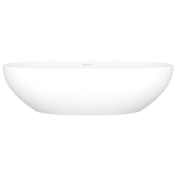 13 Inch Oval Vessel Bathroom Sink  - 13 Inch Oval Vessel Bathroom Sink with Drain Hole Center view