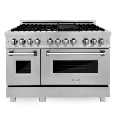 48 Inch Pro-Style Double Oven Dual Fuel Range  - 48 Inch Pro-Style Double Oven Dual Fuel Range in Fingerprint Resistant Stainless Steel view