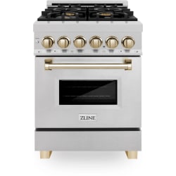 24 Inch Freestanding Dual Fuel Range  - Front View view