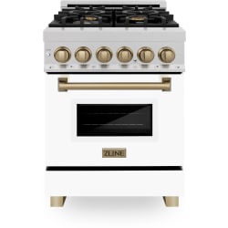 24 Inch Freestanding Dual Fuel Range - Front View view