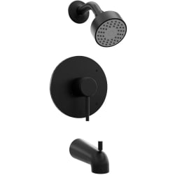 Elegant Round Shower System  - Palisades Elegant Shower System in Matte Black view