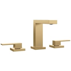 Dual Handle Widespread Bath Faucet  - Modern Widespread Bath Faucet in Champagne Bronze view