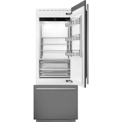 UNIVERSAL 30 Inch Built-In Bottom Mount Refrigerator  - UNIVERSAL 30 Inch Built-In Bottom Mount Refrigerator in Opened View view