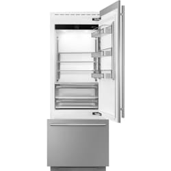 UNIVERSAL 30 Inch Built-In Bottom Mount Refrigerator  - UNIVERSAL 30 Inch Built-In Bottom Mount Refrigerator in Opened View view