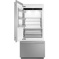 36 Inch Built-In Bottom Mount Refrigerator  - 36 Inch Built-In Bottom Mount Refrigerator in Opened View view
