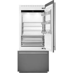 36 Inch Built-In Bottom Mount Refrigerator  - UNIVERSAL 36 Inch Built-In Bottom Mount Refrigerator in Opened View view