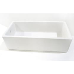 36 Inch Apron Front Single Bowl Fireclay Kitchen Sink  - White view