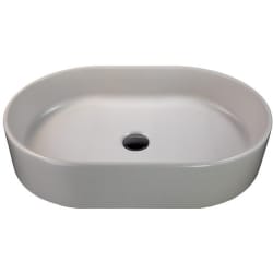 24 Inch Top Mount Oval Bathroom Sink  - 24 Inch Top Mount Oval Bathroom Sink with 5 Inch Bowl Depth view