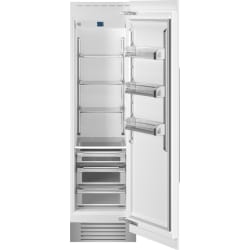 24 Inch Panel Ready Built-In All Refrigerator Column  - Right Hinged Refrigerator Column view