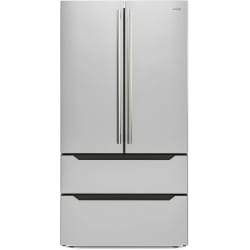 36 Inch Freestanding French Door Refrigerator  - 22.5 Cu. ft. French Door Refrigerator with Automatic Ice Maker, Deep Freezer, 4 Door Stainless-Steel Fridge - RERFDSS-22C view