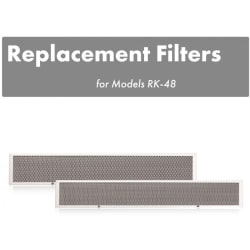 Charcoal Filters for 48 Inch Under Cabinet Range Hoods (Set of 2) - Replacement Filters for Models RK-48 view