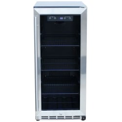 15 Inch Outdoor Rated Fridge  - 15-Inch Outdoor Rated Fridge with Glass Door view