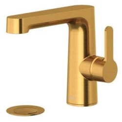 Single Handle Lavatory Faucet  - Nibi™ Single Handle Lavatory Faucet With Side Handle in Brushed Gold view
