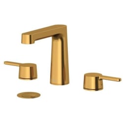 Double Lever Handle Widespread Lavatory Faucet  - Nibi™ Widespread Lavatory Faucet in Brushed Gold view