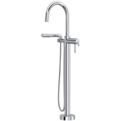 Thermostatic Single Hole Floor Mount Tub Filler Trim  - Authentica™ Thermostatic Single Hole Floor Mount Tub Filler Trim in Chrome view