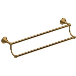 Double Towel Bar: Brushed Gold - Momenti? Double 24" Towel Bar in Brushed Gold view