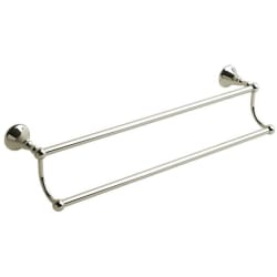 Double Towel Bar: Polished Nickel - Momenti? Double 24" Towel Bar in Polished Nickel view