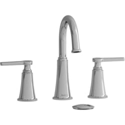 Double Lever Handle Widespread Lavatory Faucet  - Momenti? Widespread Lavatory Faucet With C-Spout in Chrome view