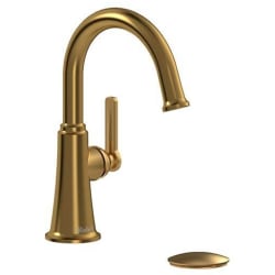 Single Handle Lavatory Faucet  - Momenti? Single Handle Lavatory Faucet With C-Spout in Brushed Gold view