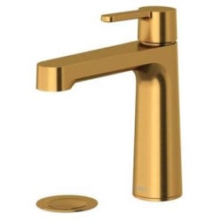 Single Handle Lavatory Faucet  - Nibi™ Single Handle Lavatory Faucet With Top Handle in Brushed Gold view