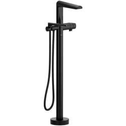 Thermostatic Single Hole Floor Mount Tub Filler Trim  - Parabola™ Single Hole Floor Mount Tub Filler Trim in Black view