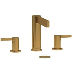Double Lever Handle Widespread Lavatory Faucet  - Paradox™ Widespread Lavatory Faucet in Brushed Gold view