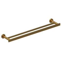 Double 24 Inch Towel Bar: Brushed Gold - Paradox™ Double 24" Towel Bar in Brushed Gold view