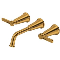 Wall Mount Lavatory Faucet Trim  - Momenti™ Wall Mount Lavatory Faucet Trim with 1.2 GPM Flow Rate in Brushed Gold view
