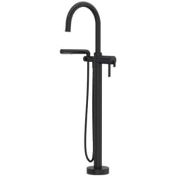 Thermostatic Single Hole Floor Mount Tub Filler Trim  - Authentica™ Thermostatic Single Hole Floor Mount Tub Filler Trim in Black view