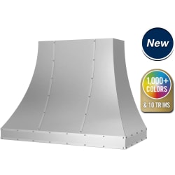 RIDGELINE 48 Inch Wall Mount Range Hood - RIDGELINE 48 Inch Wall Mount Range Hood with 3-Speed + Booster in Front View view