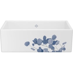 33 Inch Single Bowl Apron Front Fireclay Kitchen Sink  - 33 Inch Single Bowl Apron Front Fireclay Kitchen Sink with 3 1/2" Drain Connection view