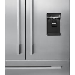 36 Inch x 84 Inch Cabinet EZKleen Stainless Steel Door Panel/Handle Kit  - 84" Cabinet EZKleen Stainless Steel Door Panel/Handle Kit with Dispenser Cut-Out view