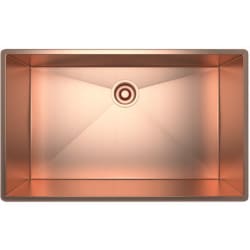 32 Inch Undermount Sink  - Stainless Copper Sink view