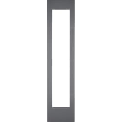 18 Inch Dark Brushed Stainless Steel Door Panel Frame  - 18 Inch Dark Brushed Stainless Steel Door Panel Frame with Handle - Left Hinge view