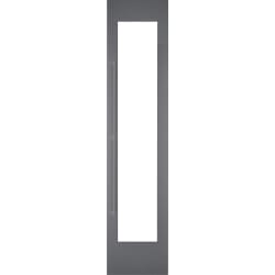 Dark Brushed Stainless Steel Door Panel Frame  - Dark Brushed Stainless Steel Door Panel Frame with Handle - Right Hinge view