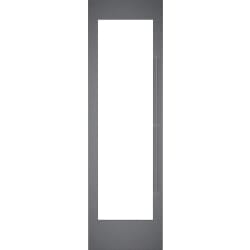 24 Inch Dark Brushed Stainless Steel Door Panel Frame  - 24 Inch Dark Brushed Stainless Steel Door Panel Frame with Handle view