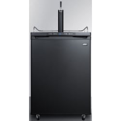 24 Inch Freestanding Beer Dispenser - Black view