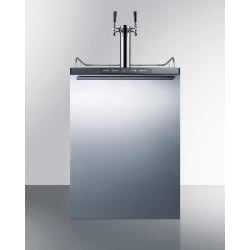 24 Inch Freestanding Beer Dispenser  - Horizontal Handle Beer Dispenser with Stainless Steel Door view