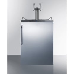 24 Inch Freestanding Beer Dispenser - Towel Bar Handle Beer Dispenser with Stainless Steel Door view