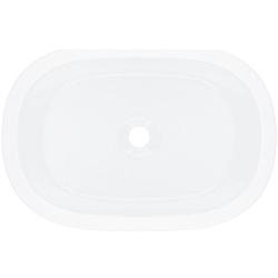 13 Inch Oval Undermount Bathroom Sink  - 13 Inch Oval Undermount Bathroom Sink with Drain Hole Center view