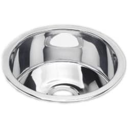 16 Inch Top Mount/Undermount Round Bowl Stainless Steel Sink - Mirror Finish view