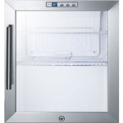 17 Inch Commercial Undercounter Refrigerator - 17" Commercially Approved Compact Refrigerator with Glass Door, Professional Handle, and Door Lock view