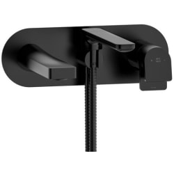 Wall Mount Tub Filler Trim  - Ode™ Wall Mount Tub Filler Trim with Hand Shower in Black view