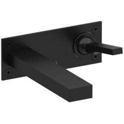 Wall Mount Lavatory Faucet  - Kubik Wall Mount Lavatory Faucet with 1.2 GPM Flow Rate in Black view